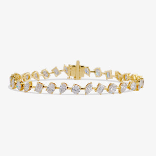 Multi Shape Prong Tennis Bracelet
