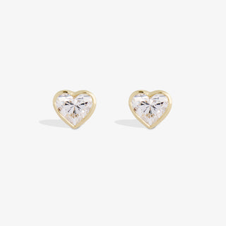 Heart Bezel Stud Earrings