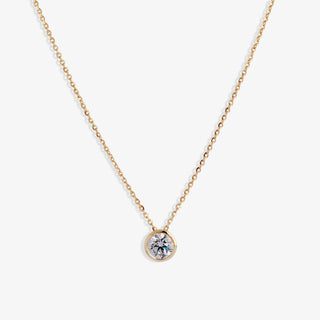 Round Diamond Bezel Pendant