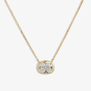 Elongated Antique Inspired Cushion Diamond Pendant