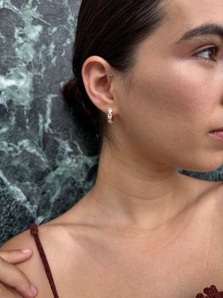 Oval Bezel Hoops