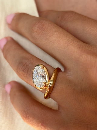 UMA 3ct Tilted Oval Ring