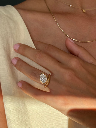 UMA 3ct Tilted Oval Ring