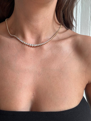 Graduating Diamond Tennis Necklace