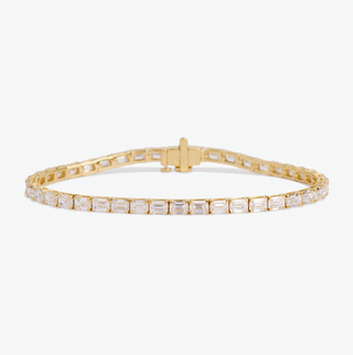 East West Emerald Tennis Bracelet Prong
