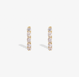 Oval Diamond Hoops