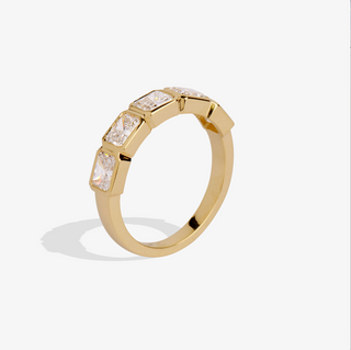 Radiant Bezel East West 1/2 Eternity Band
