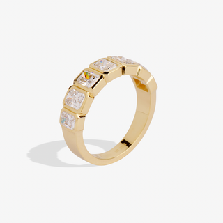 Radiant Bezel North South 3/4 Eternity Band