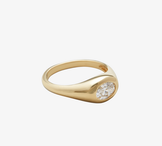 Oval Diamond Signet
